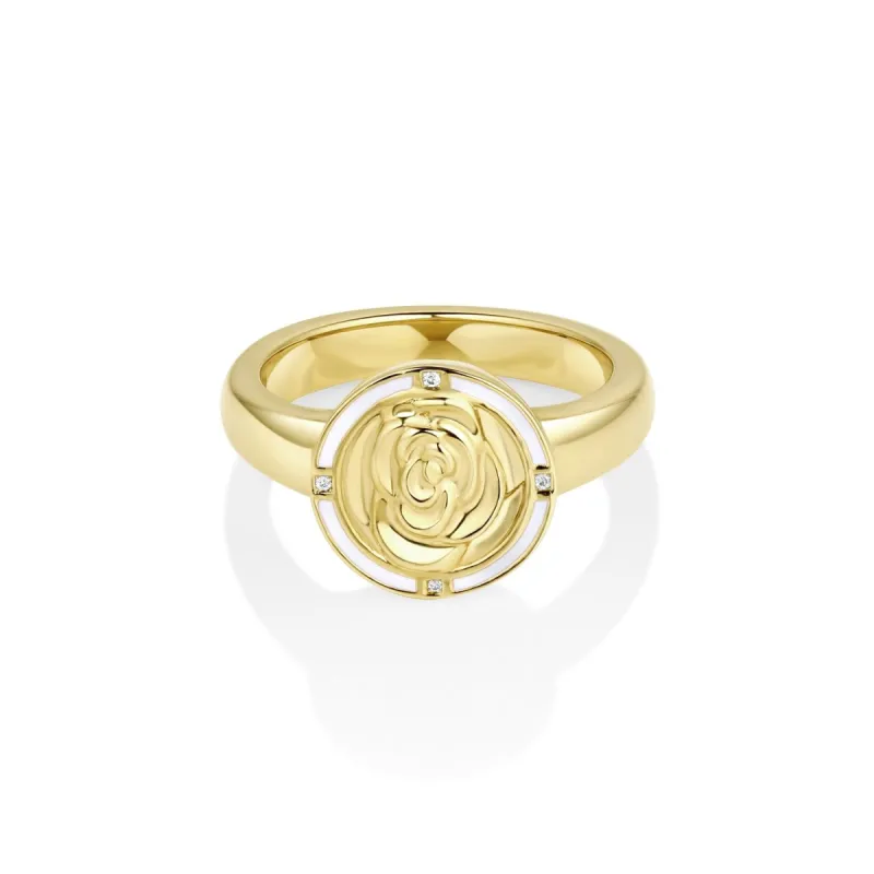 Enamel Rose Signet sold by Marrow Fine