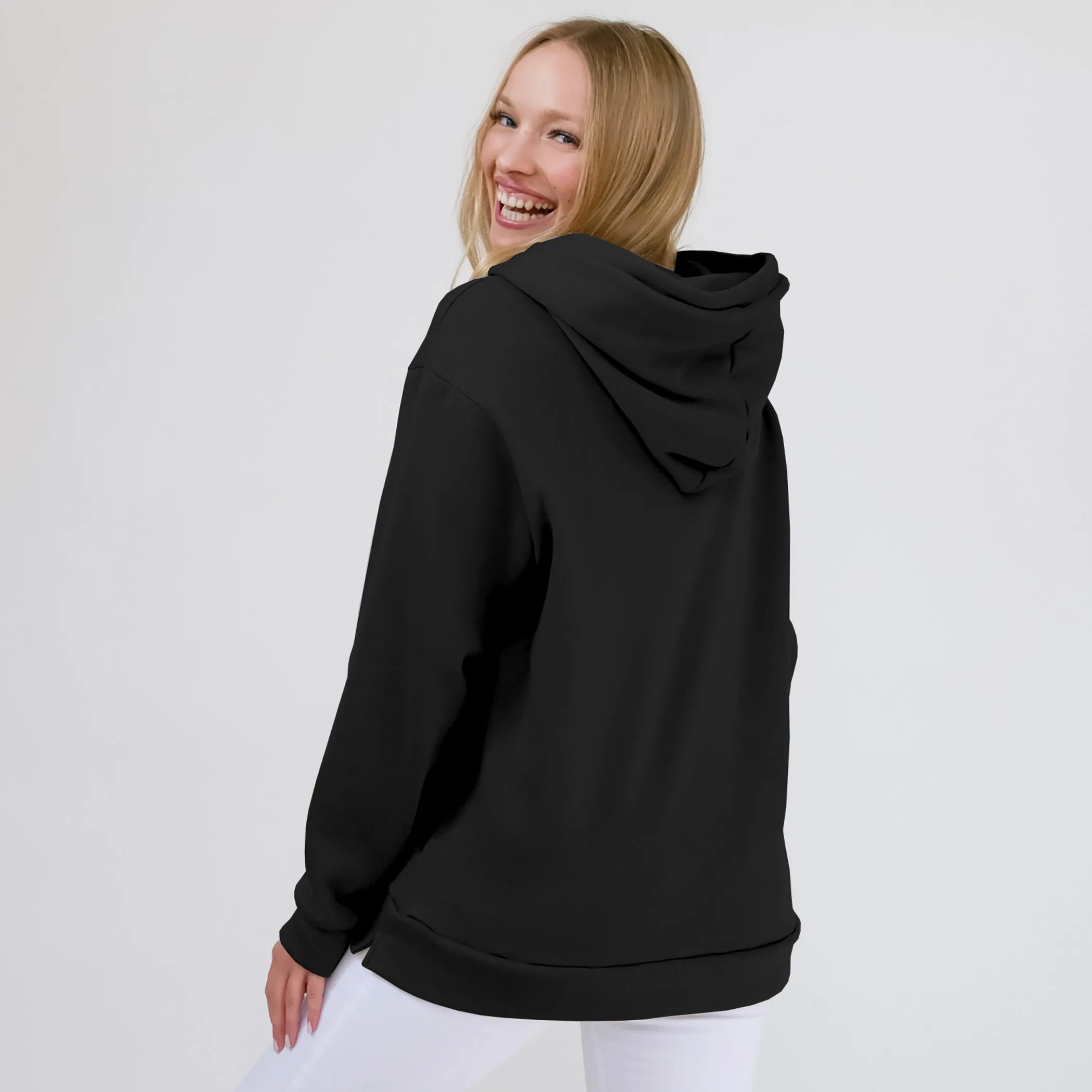 Quarter Zip Essential Travel Hoodie - Black sold by Pond Los Angeles product image thumbnail 3