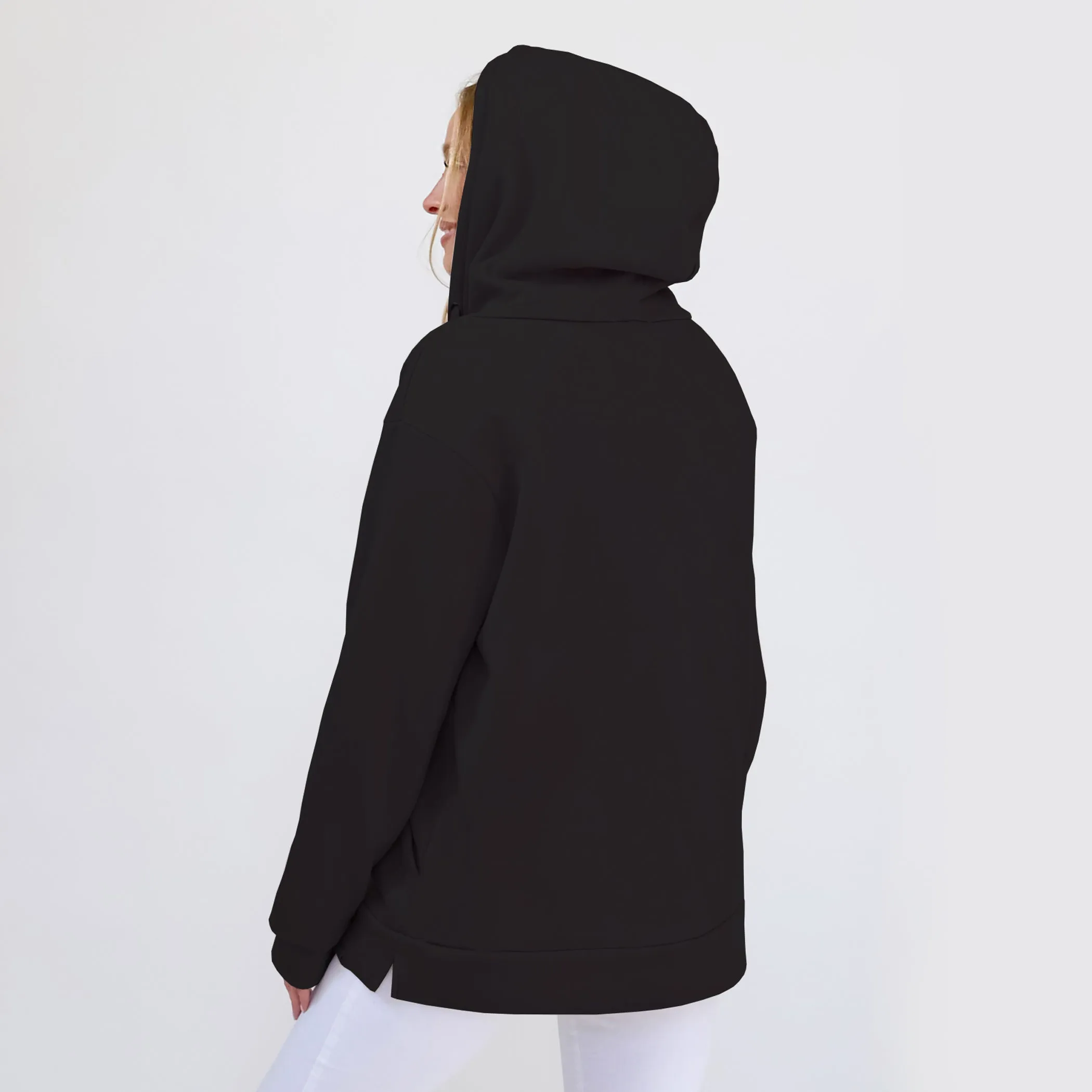 Quarter Zip Essential Travel Hoodie - Black sold by Pond Los Angeles product image thumbnail 4