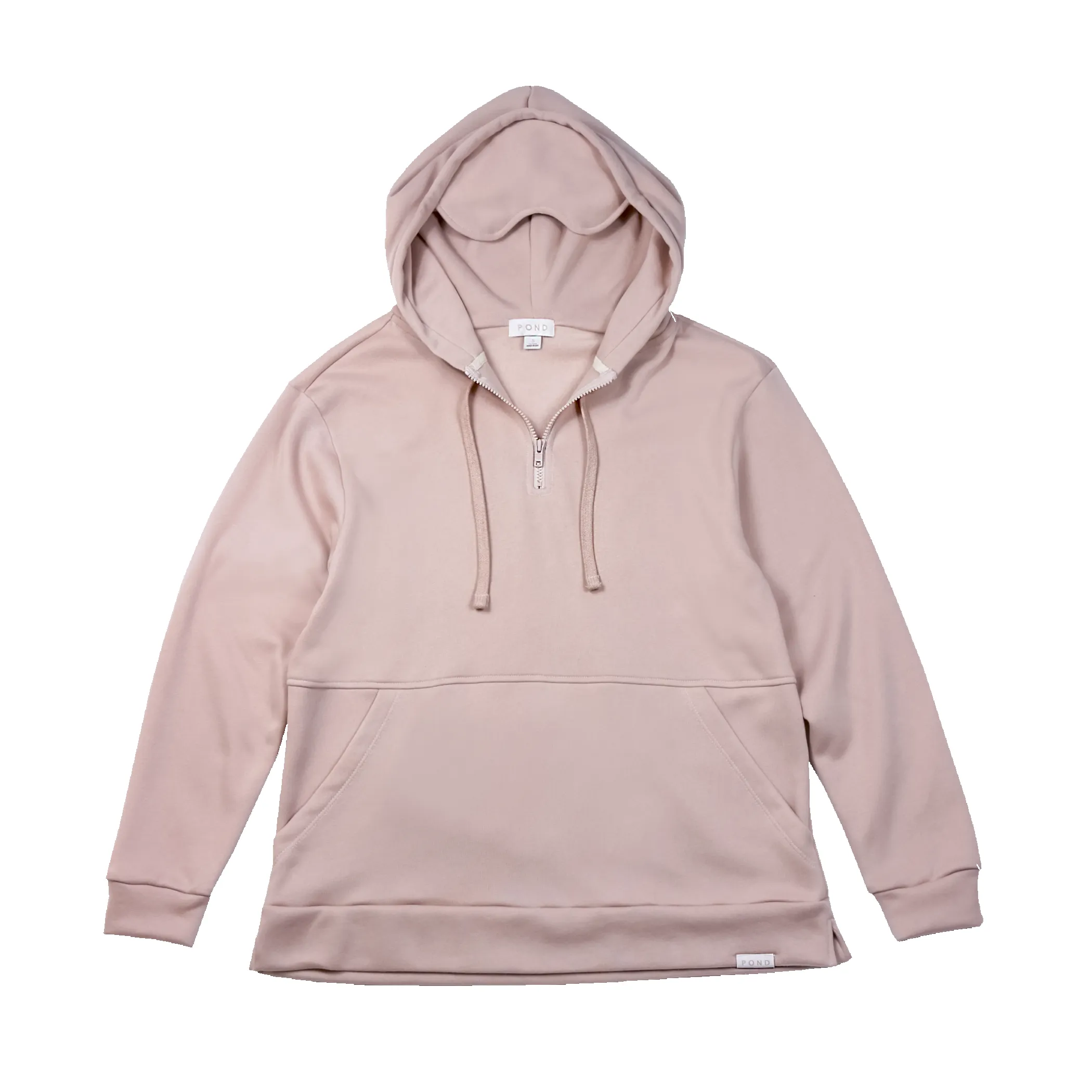Quarter Zip Travel Essential Hoodie - Rose sold by Pond Los Angeles