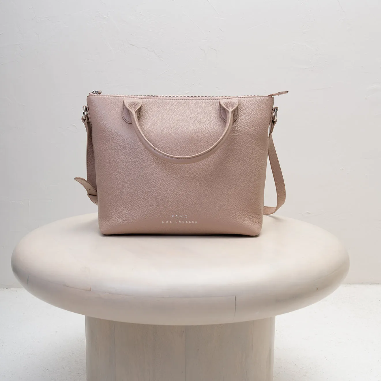 Leather Minimalist Carryall - Natural Rose sold by Pond Los Angeles product image thumbnail 2