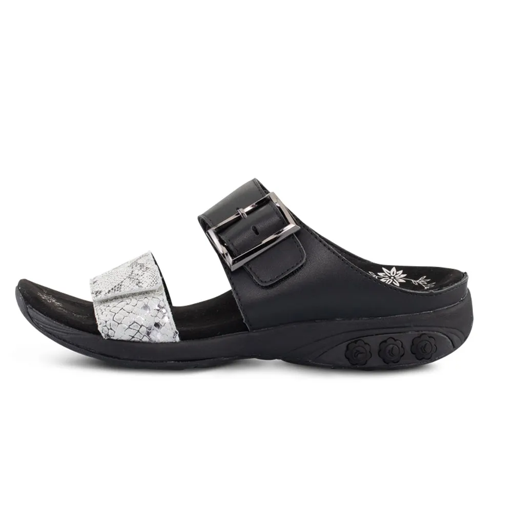 Mandy Women’s Color Block Leather Sandal sold by Therafit Shoe product image thumbnail 3