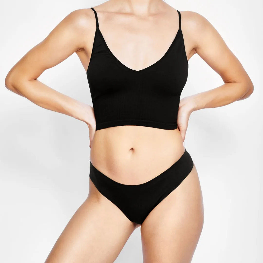 Merino Wool Seamless Thong sold by Au Natural