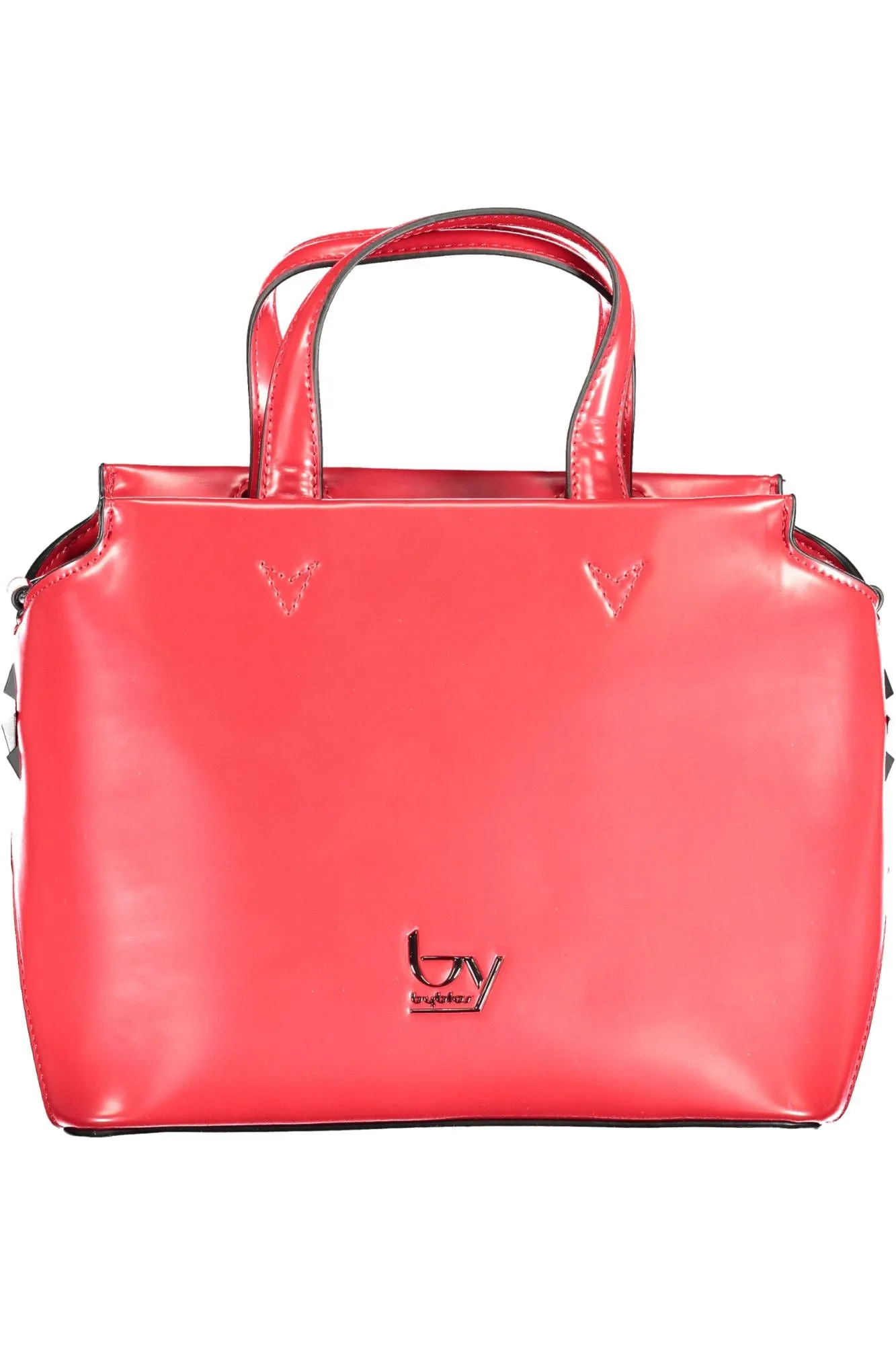 Elegant Red Satchel with Contrasting Details sold by Louxly