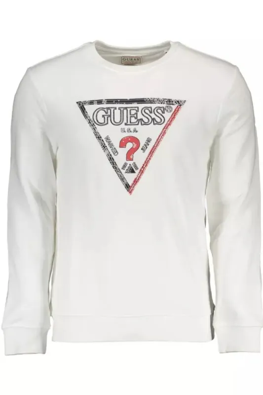 Sleek White Crewneck Sweatshirt sold by Louxly