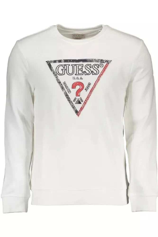 Sleek White Crewneck Sweatshirt sold by Louxly