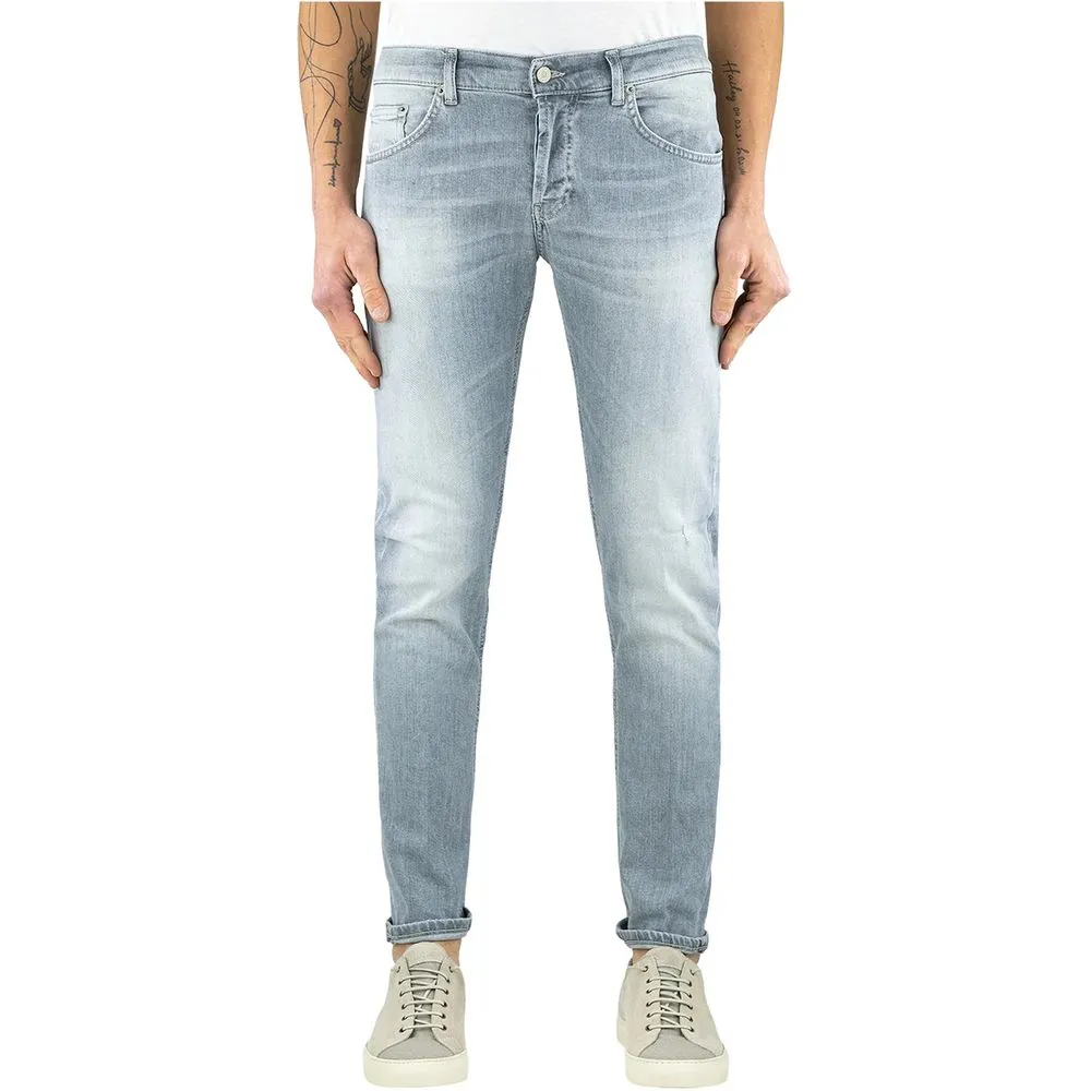 Sleek Gray Slim Fit Designer Jeans sold by Louxly