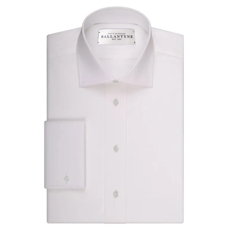 White Cotton Men Shirt made by Ballantyne
