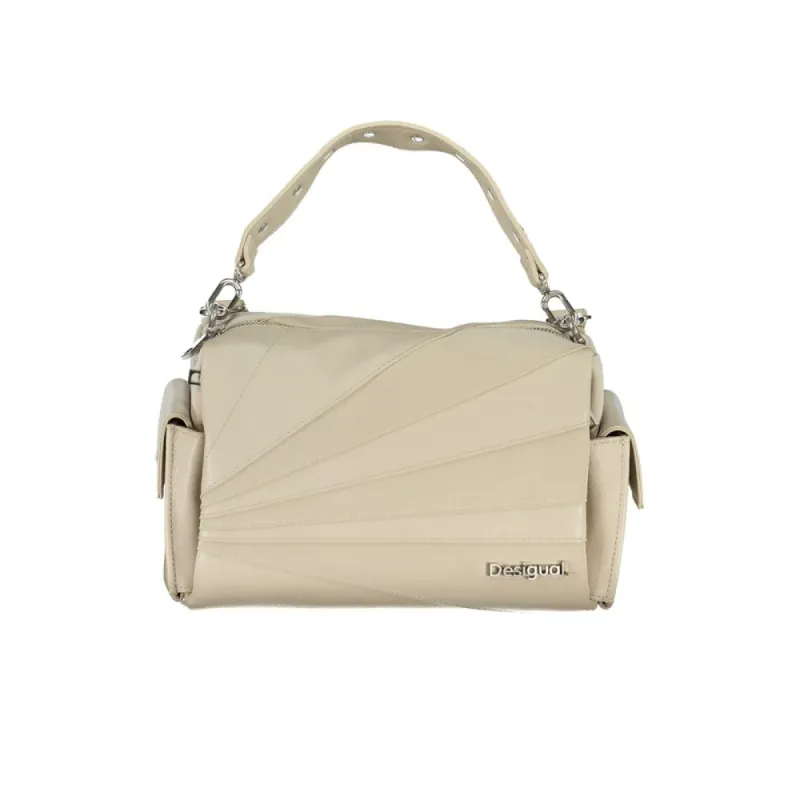 Beige Polyethylene Handbag sold by Louxly