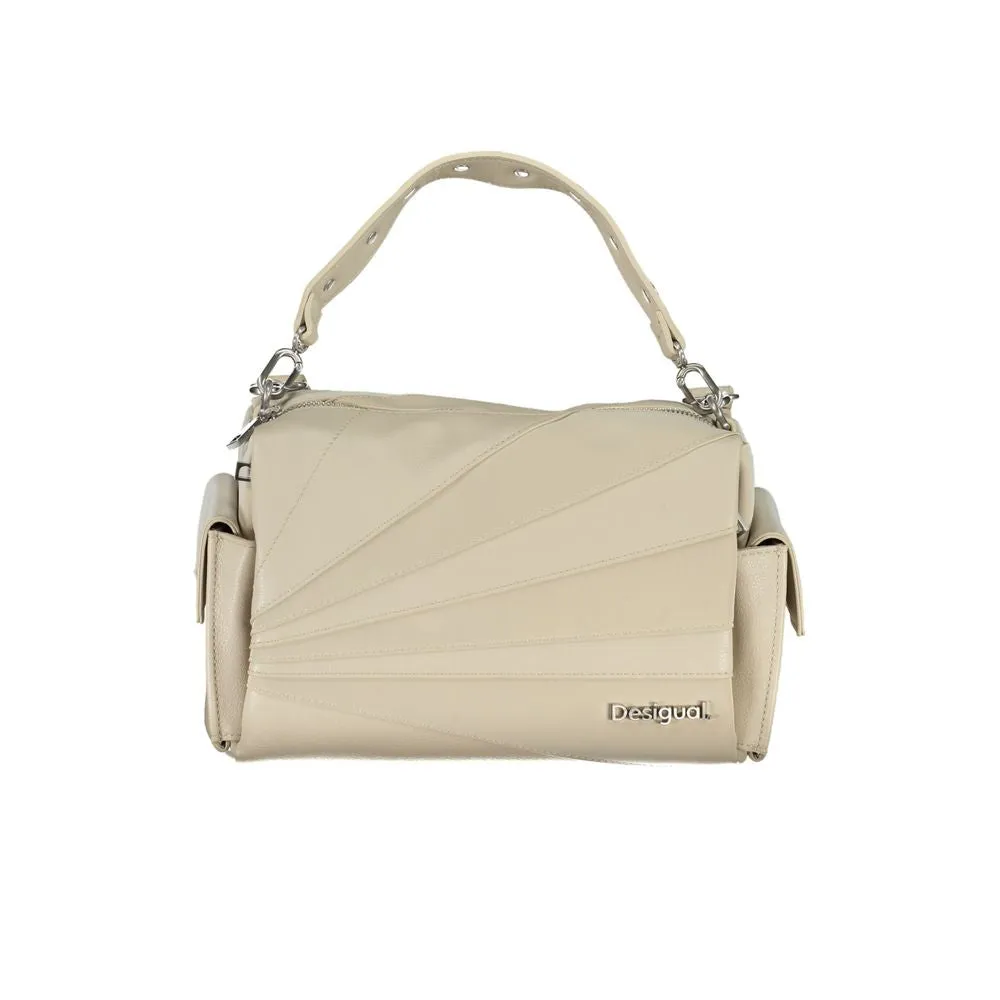 Beige Polyethylene Handbag sold by Louxly