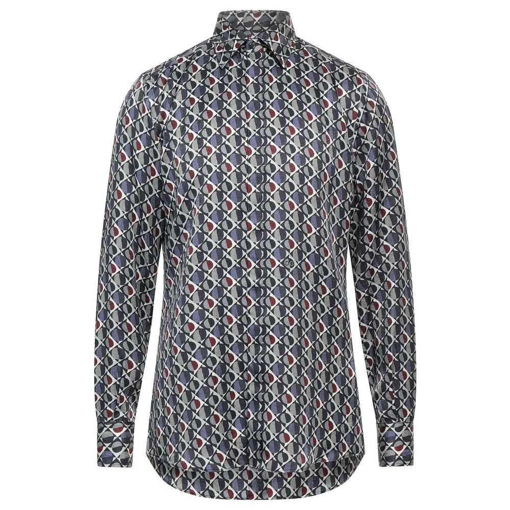 Elegant Multicolor Silk Men's Shirt sold by Louxly
