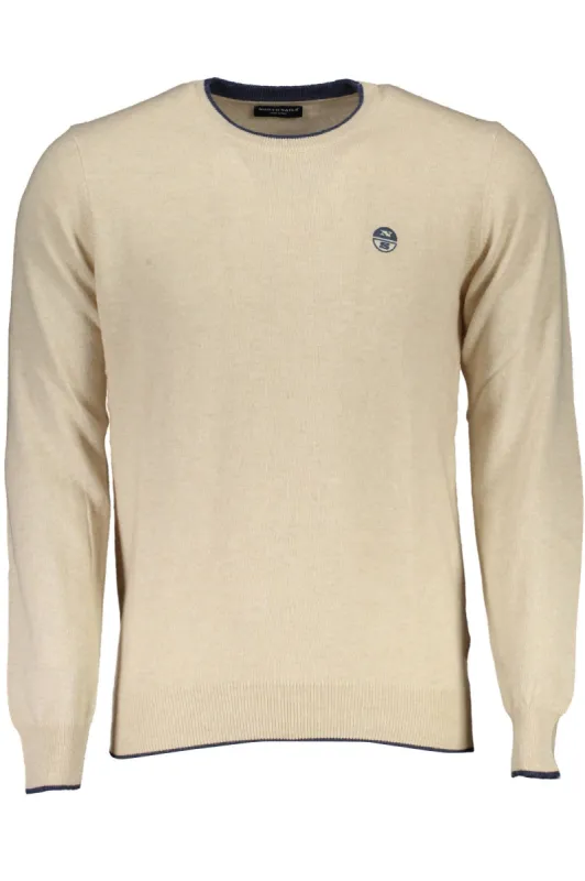 Beige Wool Men Sweater sold by Louxly
