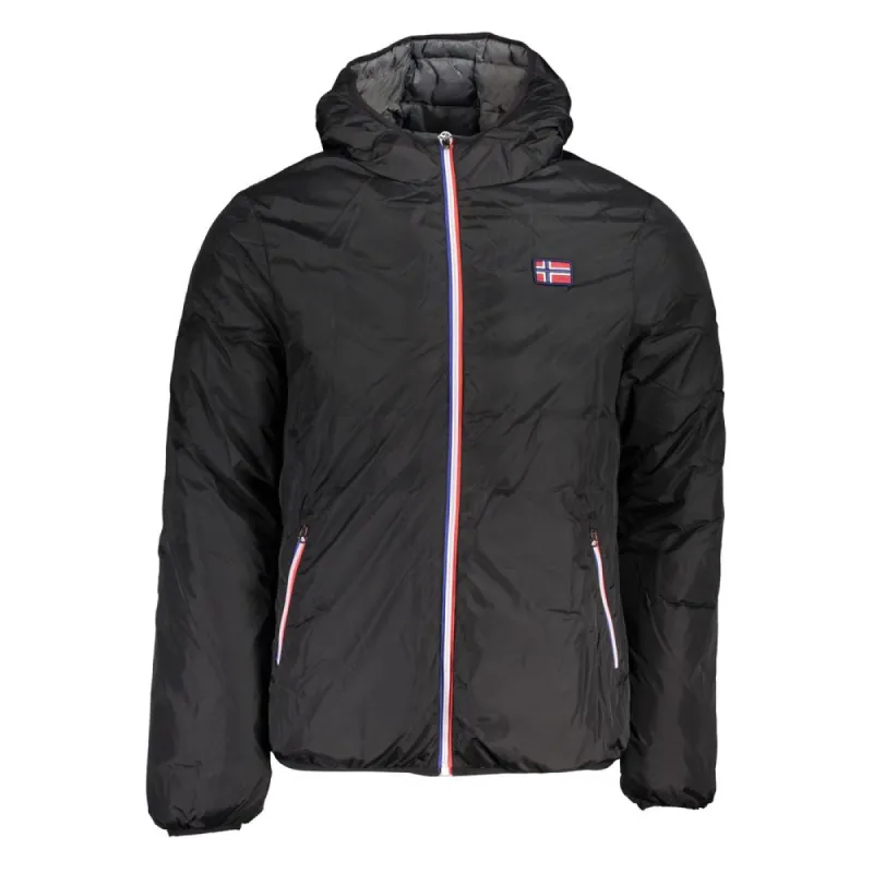 Sleek Reversible Hooded Jacket in Black sold by Louxly