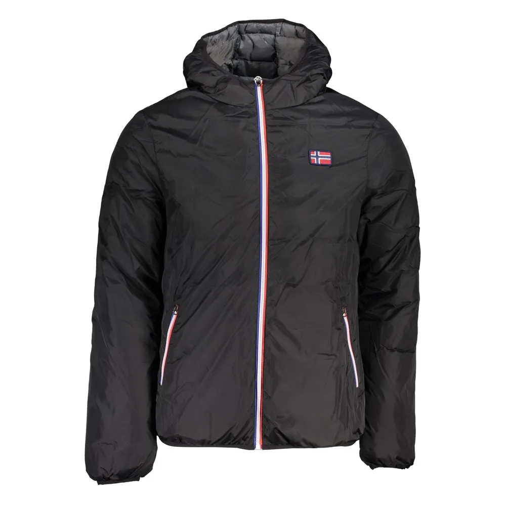 Sleek Reversible Hooded Jacket in Black sold by Louxly