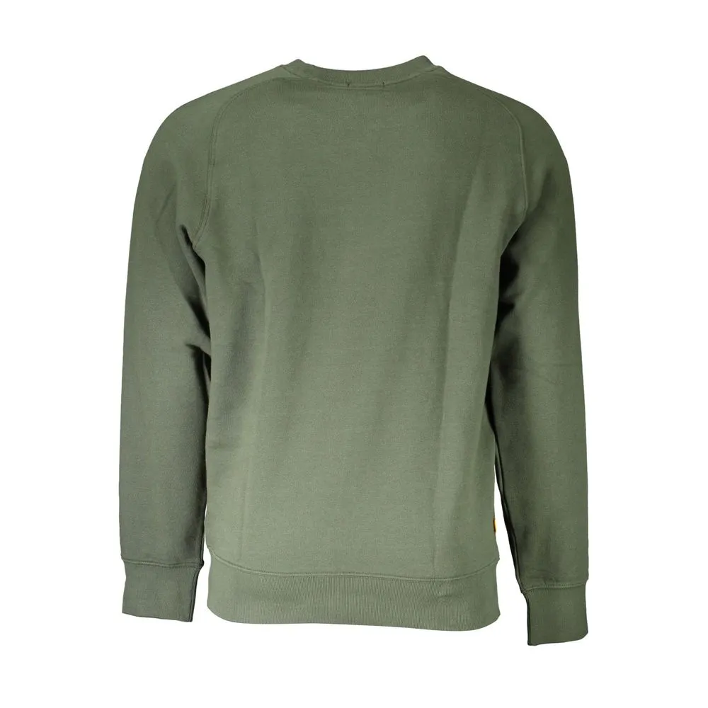 Green Round Neck Cotton Blend Sweater sold by Louxly product image thumbnail 2