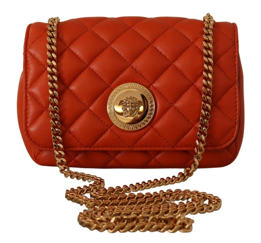 Elegant Red Nappa Leather Crossbody Bag sold by Louxly