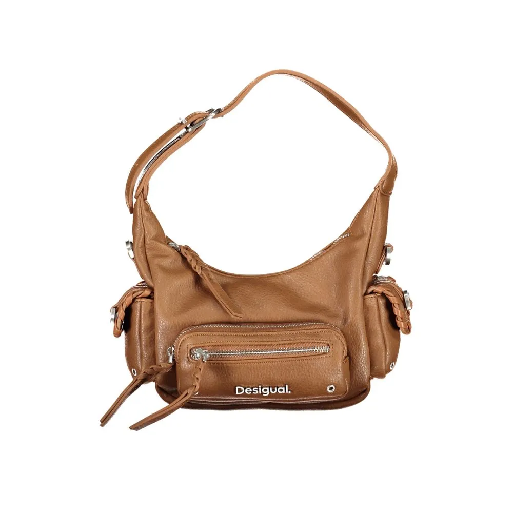 Brown Polyethylene Handbag sold by Louxly
