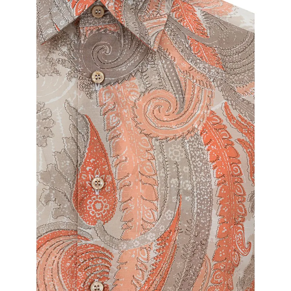Orange Cotton Shirt sold by Louxly product image thumbnail 3