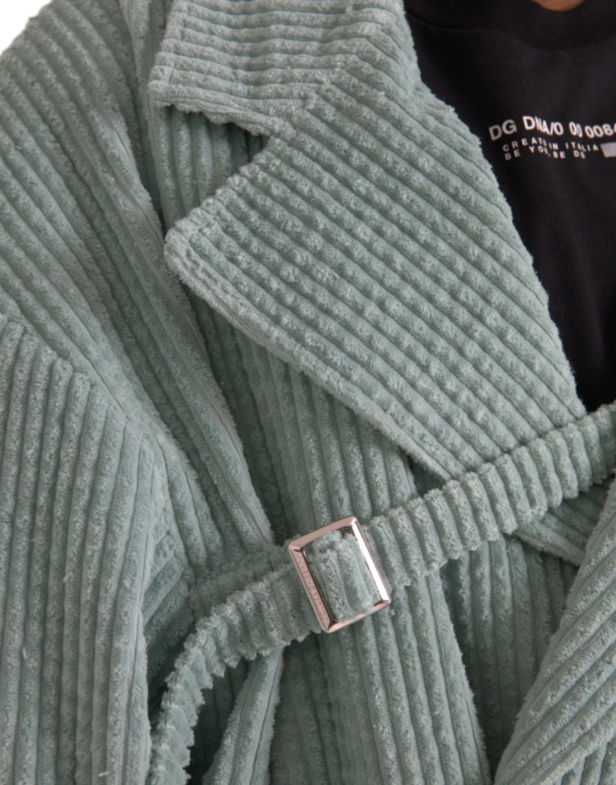 Blue Double Breasted Corduroy Cotton Jacket sold by Louxly product image thumbnail 5