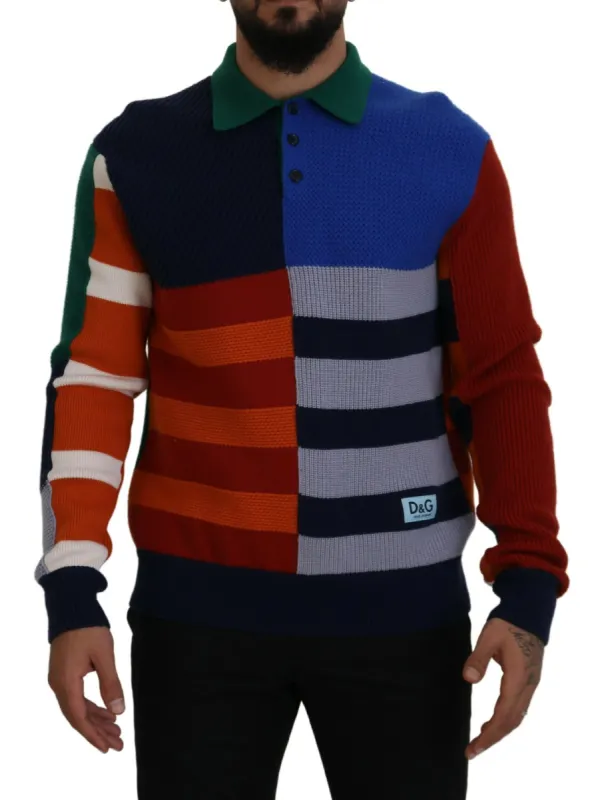 Pullover Sweater in Multicolor Stripes sold by Louxly