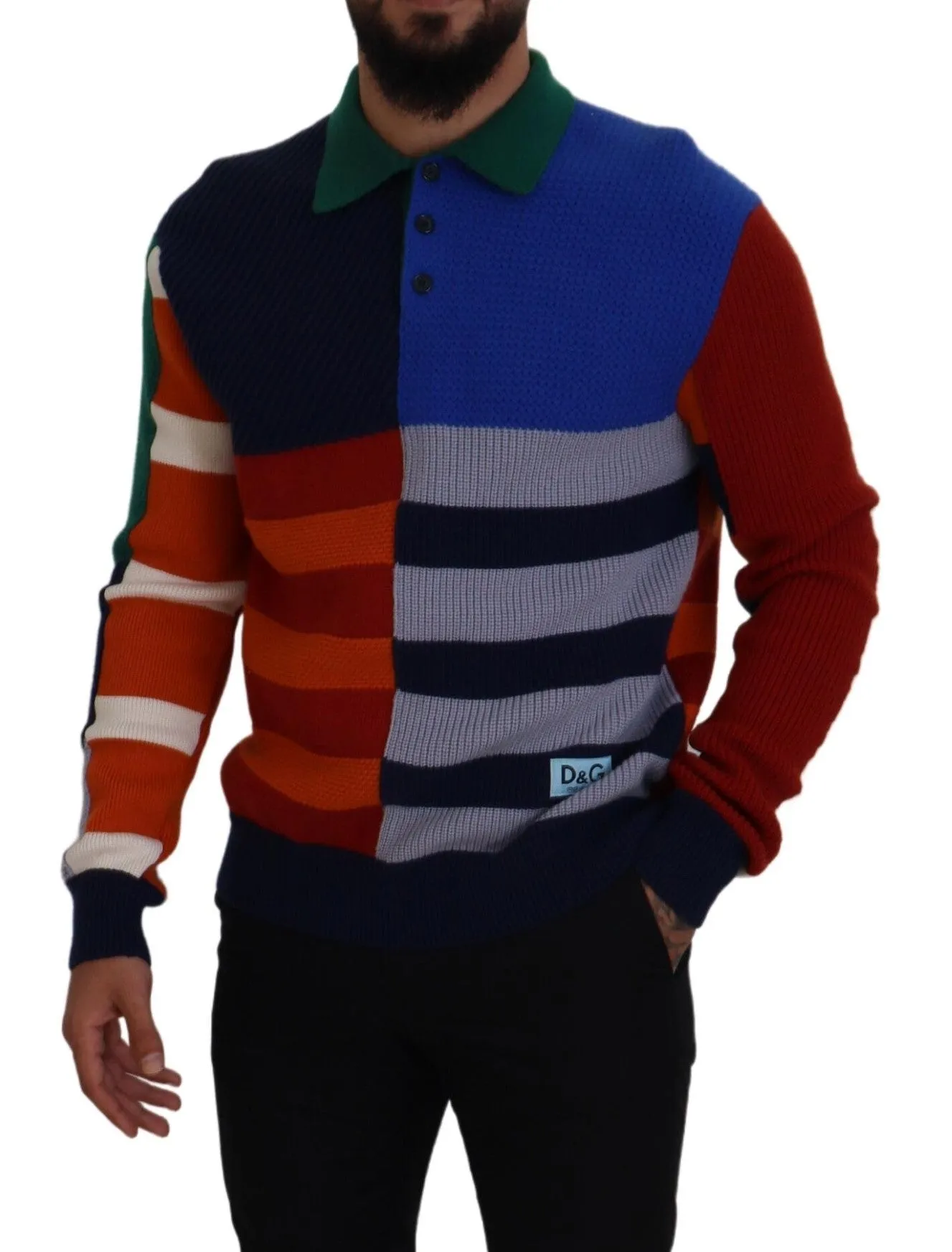 Pullover Sweater in Multicolor Stripes sold by Louxly product image thumbnail 5