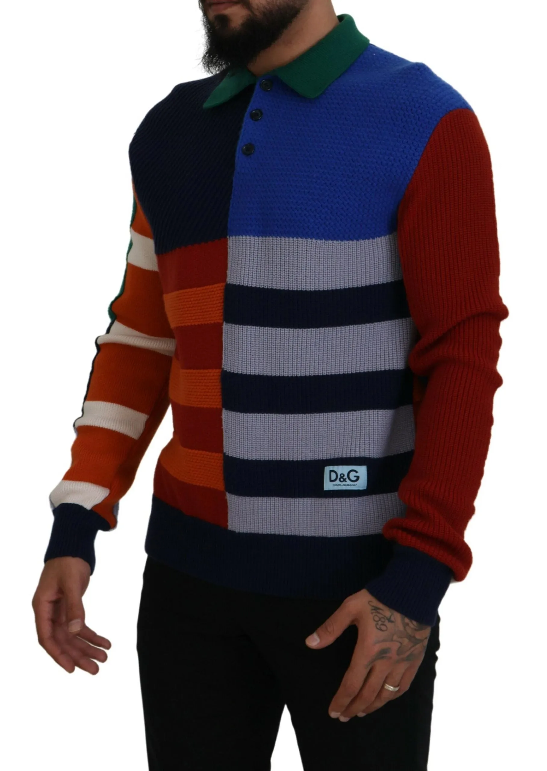 Pullover Sweater in Multicolor Stripes sold by Louxly product image thumbnail 2