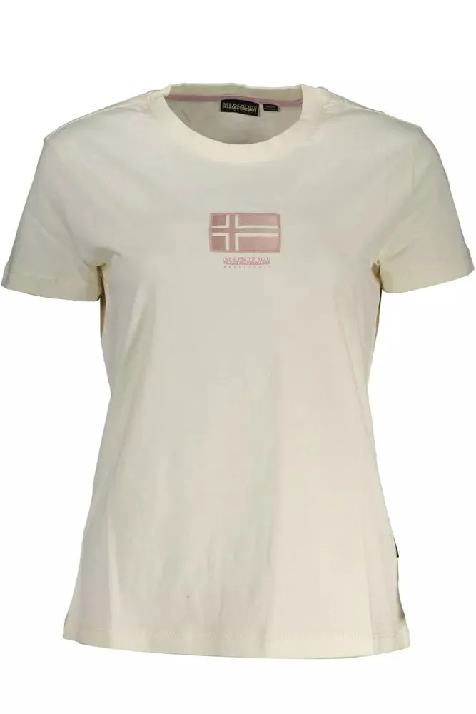 White Cotton Women T-Shirt sold by Louxly
