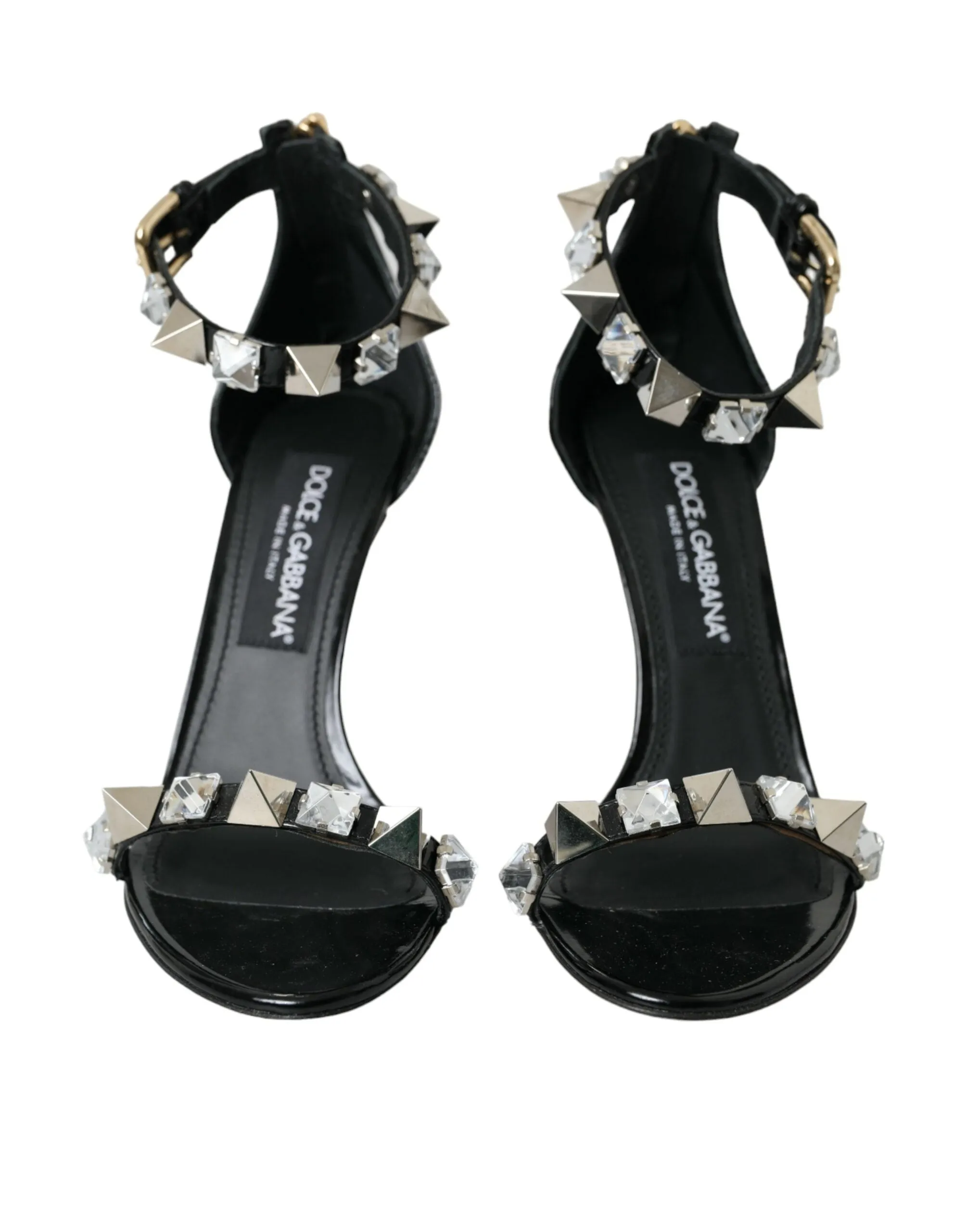 Black Crystals Sandals Ankle Strap Shoes sold by Louxly product image thumbnail 2