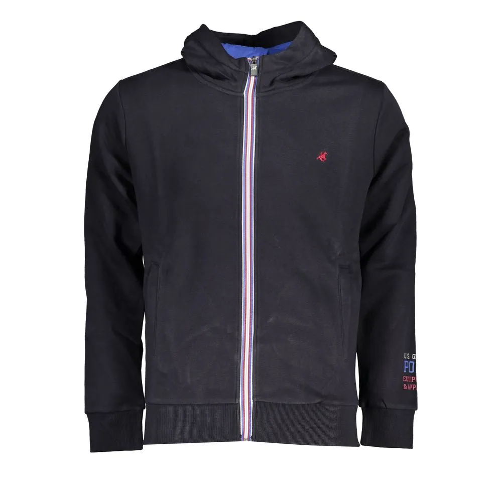 Grand Polo Blue Hooded Fleece Sweatshirt sold by Louxly