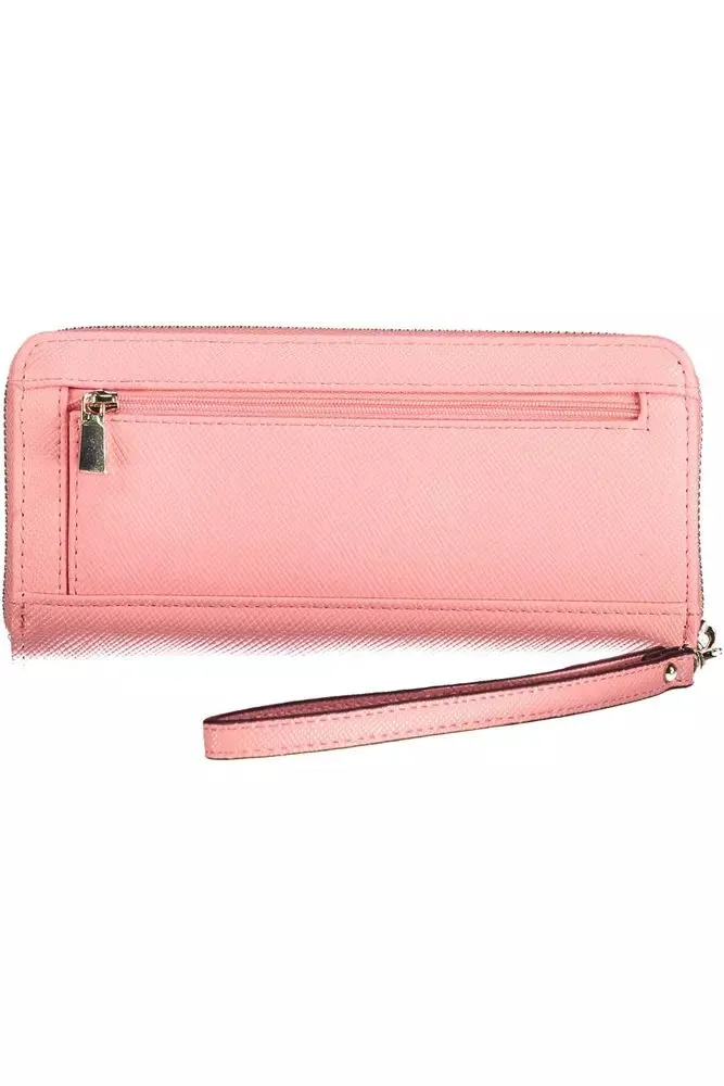 Chic Pink Zip Wallet with Contrasting Details sold by Louxly product image thumbnail 2