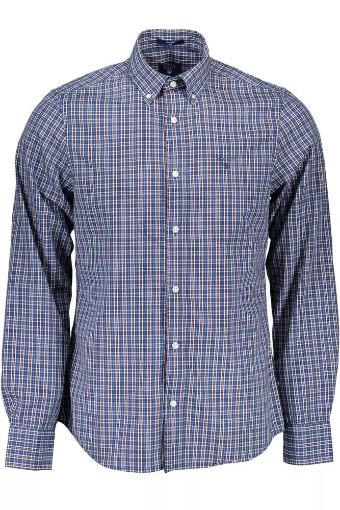 Blue Cotton Men Shirt sold by Louxly