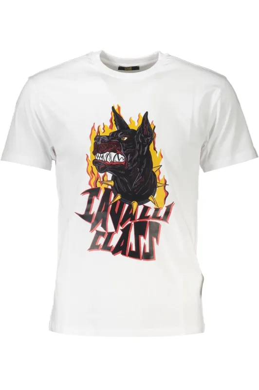 Elegant White Cotton Tee with Print Detail sold by Louxly