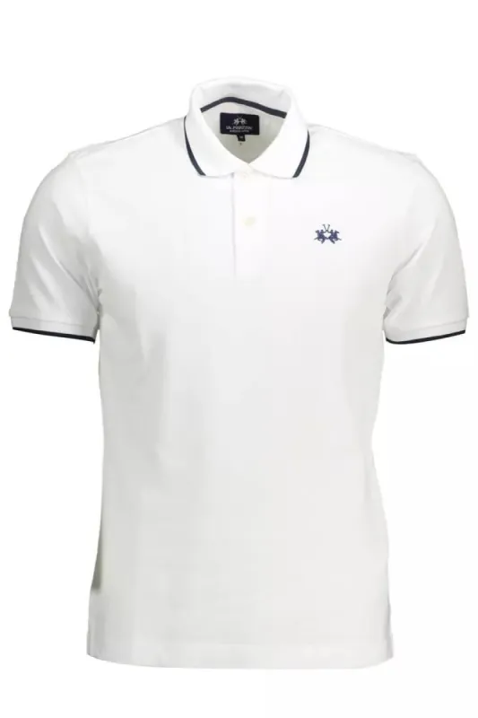 White Cotton Men Polo Shirt sold by Louxly