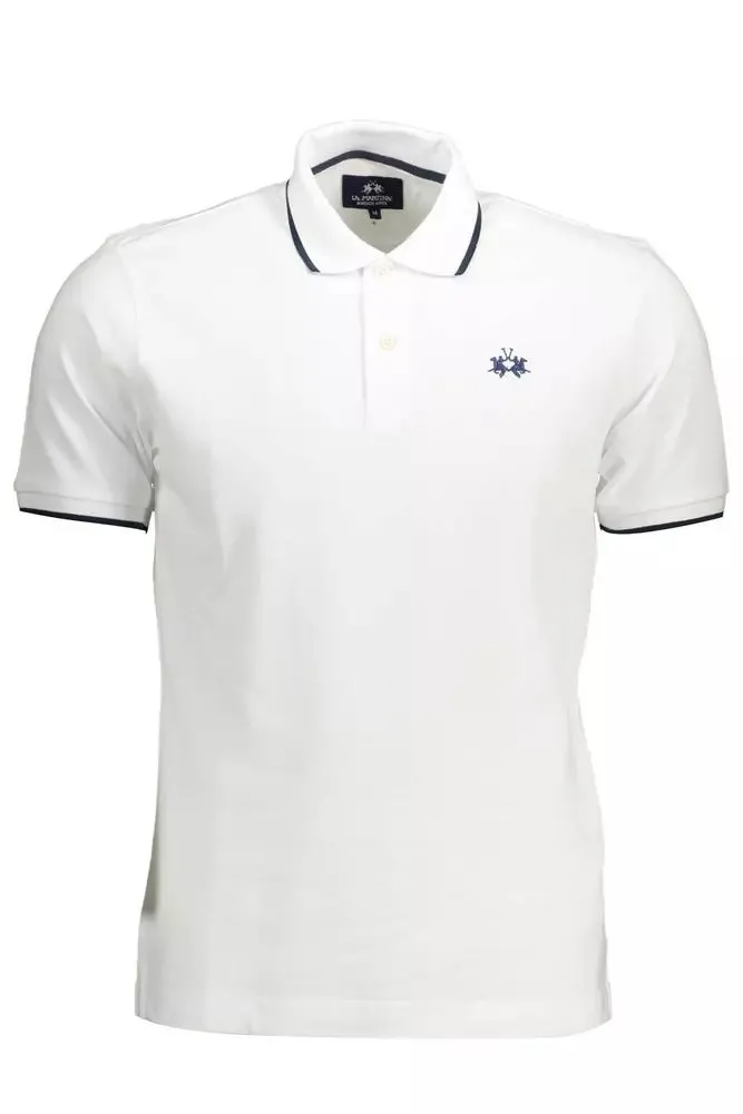 White Cotton Men Polo Shirt sold by Louxly