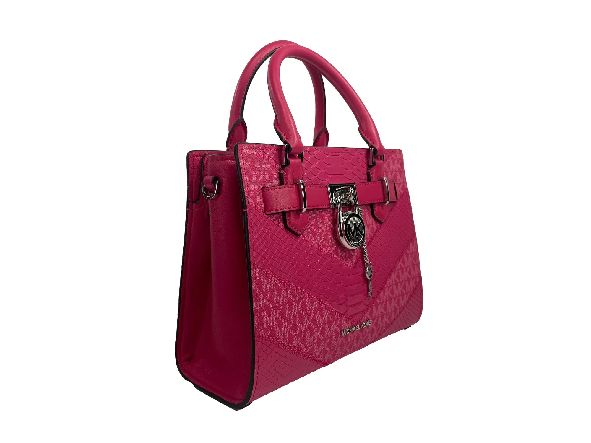 Hamilton Small Electric Pink Satchel Crossbody Bag sold by Louxly product image thumbnail 2