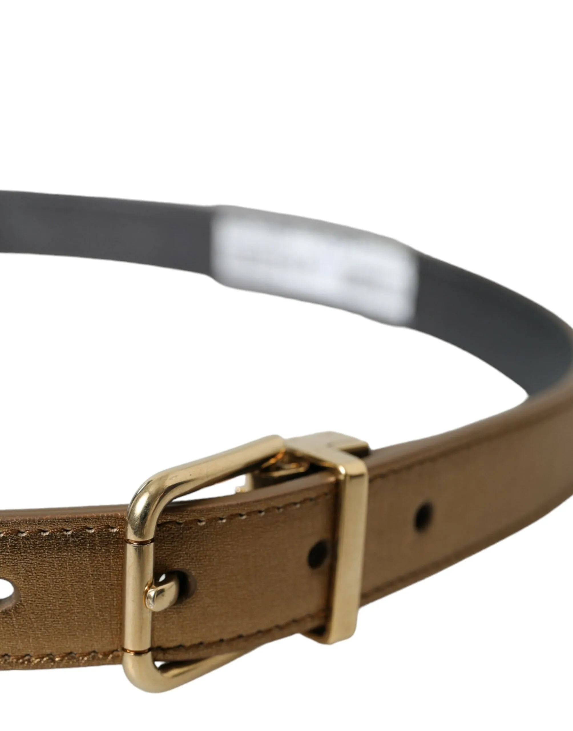 Metallic Gold Leather Belt - Timeless Elegance sold by Louxly product image thumbnail 3