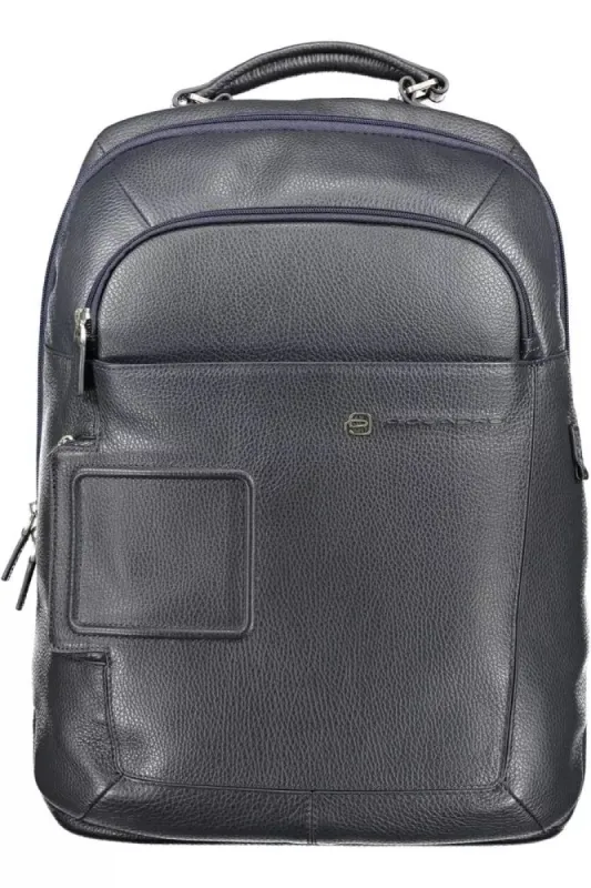 Blue Leather Men Backpack sold by Louxly