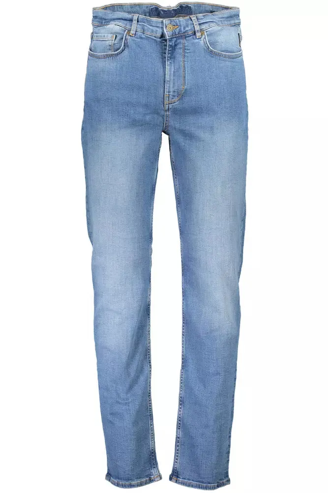 Light Blue Cotton Men Jeans sold by Louxly