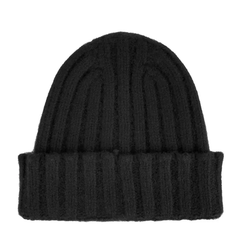 Pure Cashmere Ribbed Winter Hat sold by Louxly