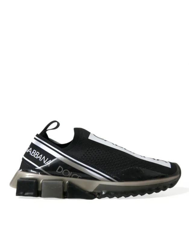 Elegant Black & White Sorrento Sneakers sold by Louxly