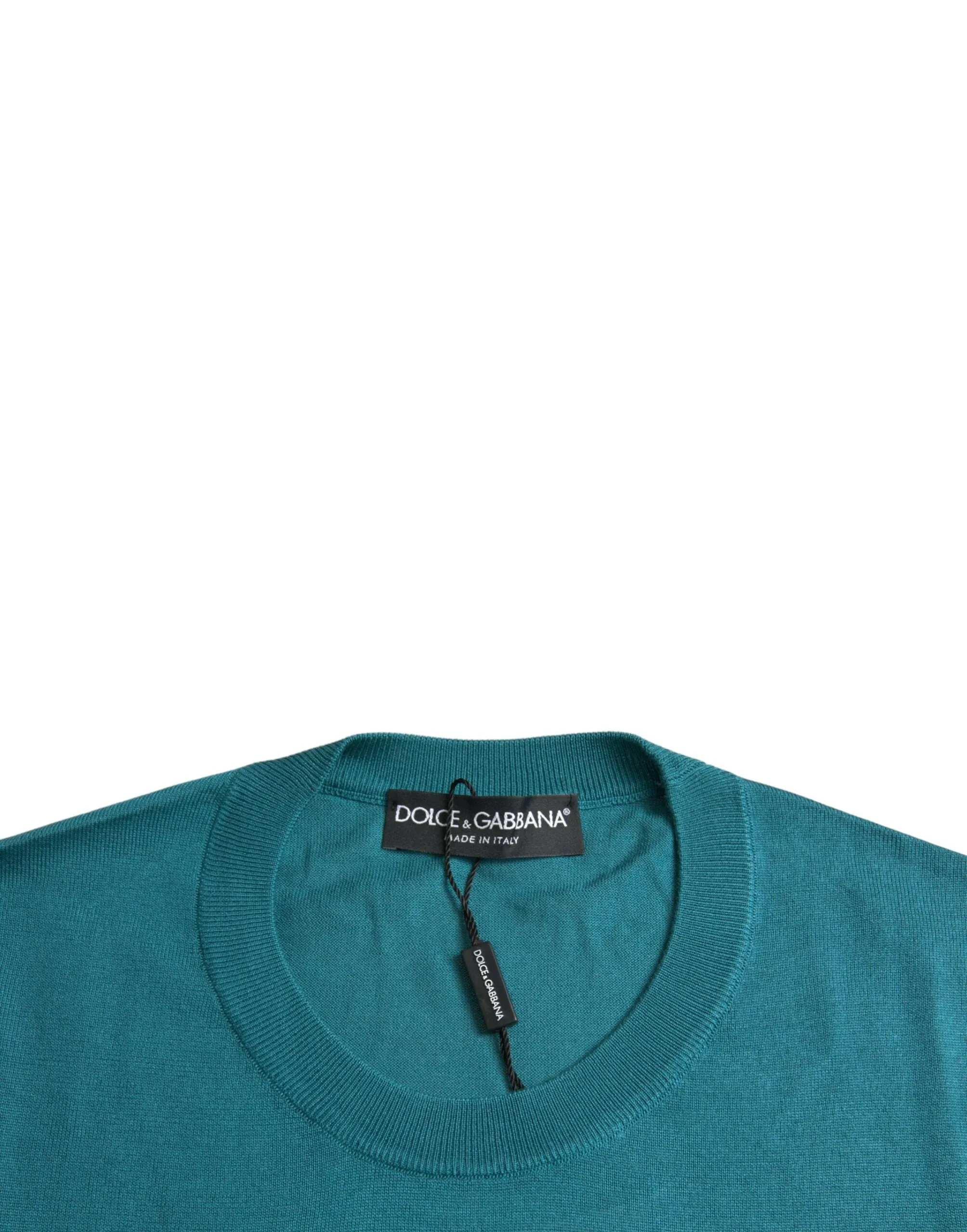 Dark Green Silk Crew Neck Pullover Sweater sold by Louxly product image thumbnail 3