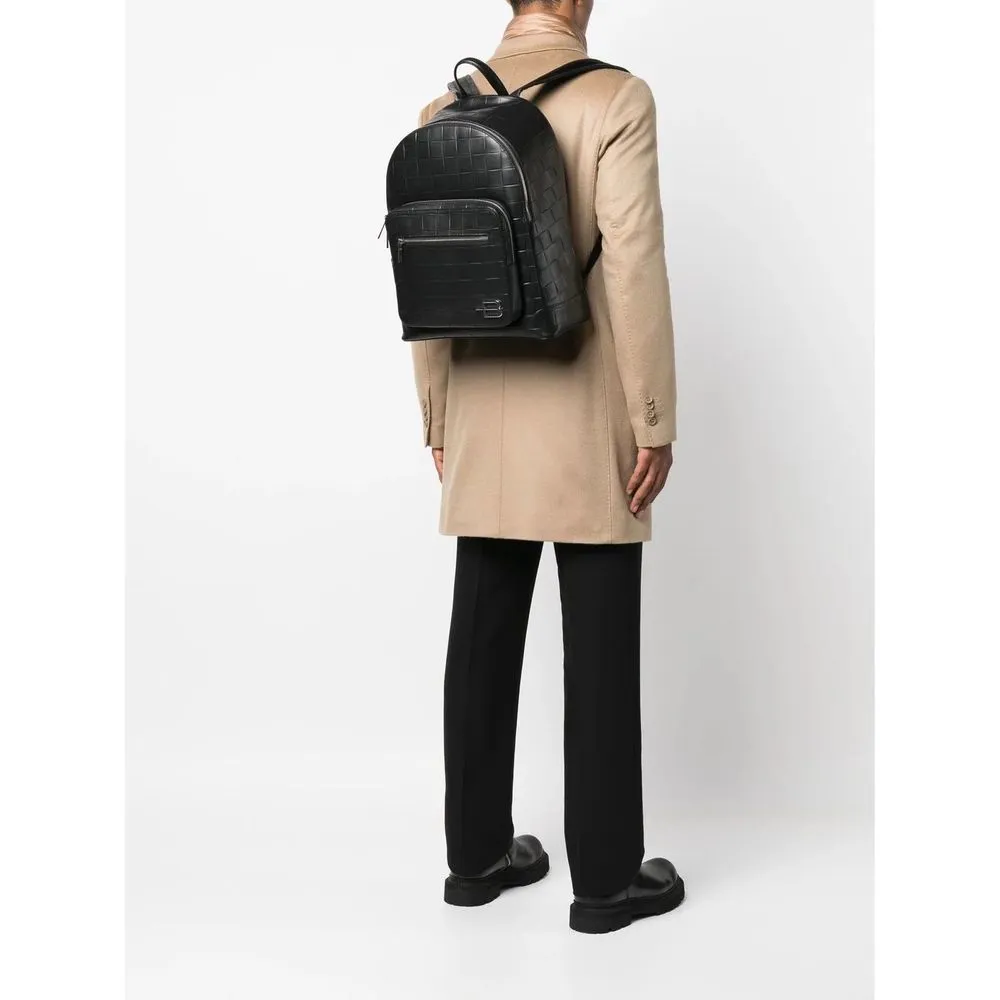 Chic Woven Leather Backpack - Compact & Versatile sold by Louxly product image thumbnail 3