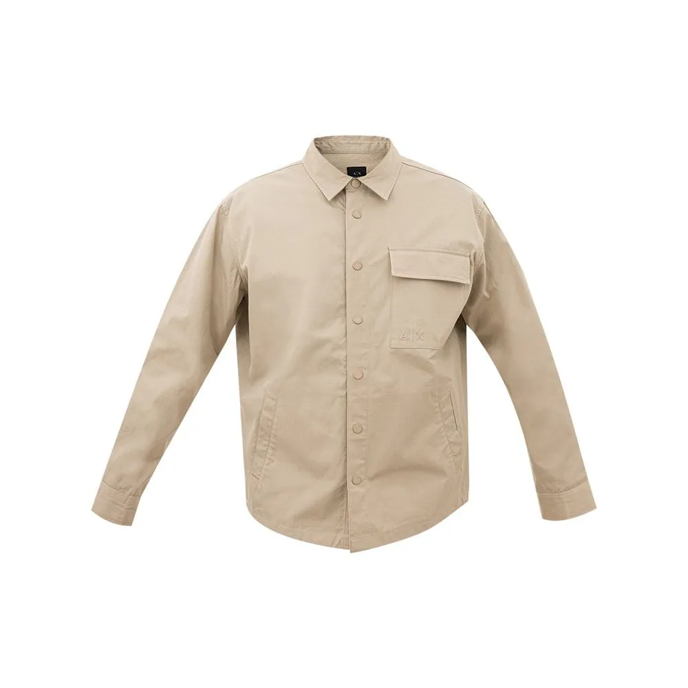 Beige Cotton Classic Shirt sold by Louxly