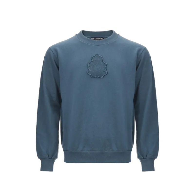 Elegant Cotton Blue Sweater for Men sold by Louxly