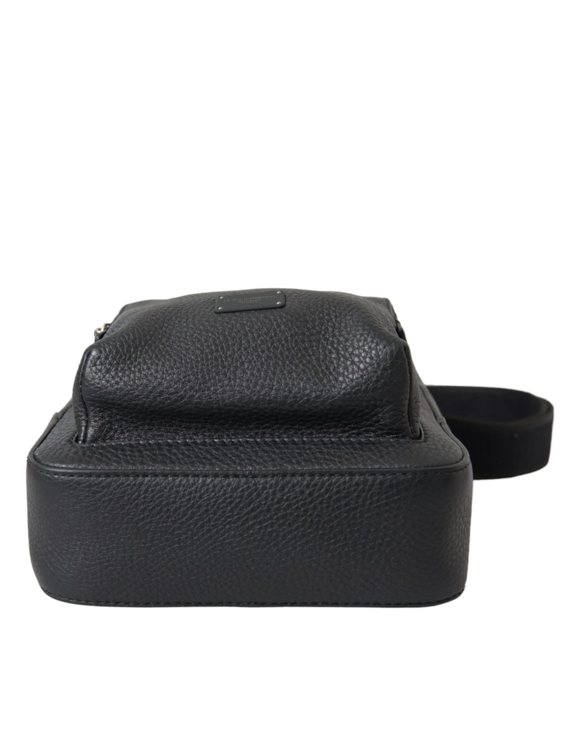 Black Calfskin Leather Logo Palermo Crossbody Bag sold by Louxly product image thumbnail 5