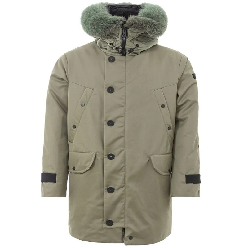 Sleek Green Polyamide Jacket for Men sold by Louxly