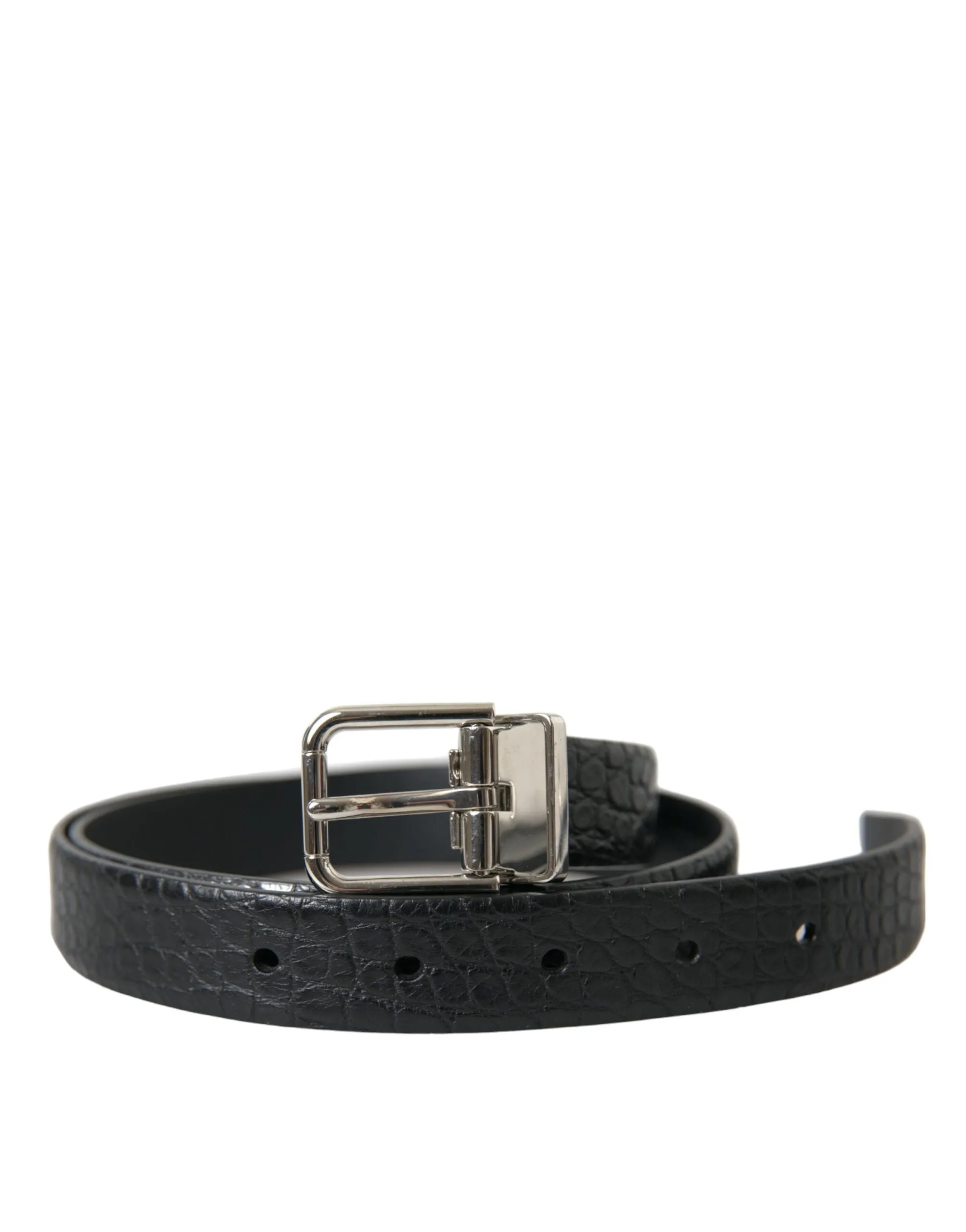 Elegant Alligator Leather Belt in Black sold by Louxly
