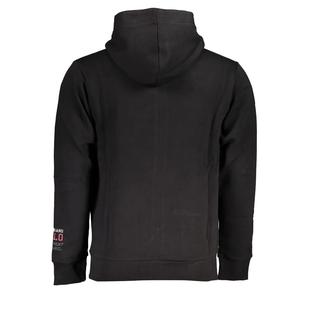 Sleek Black Fleece Hooded Sweatshirt sold by Louxly product image thumbnail 2