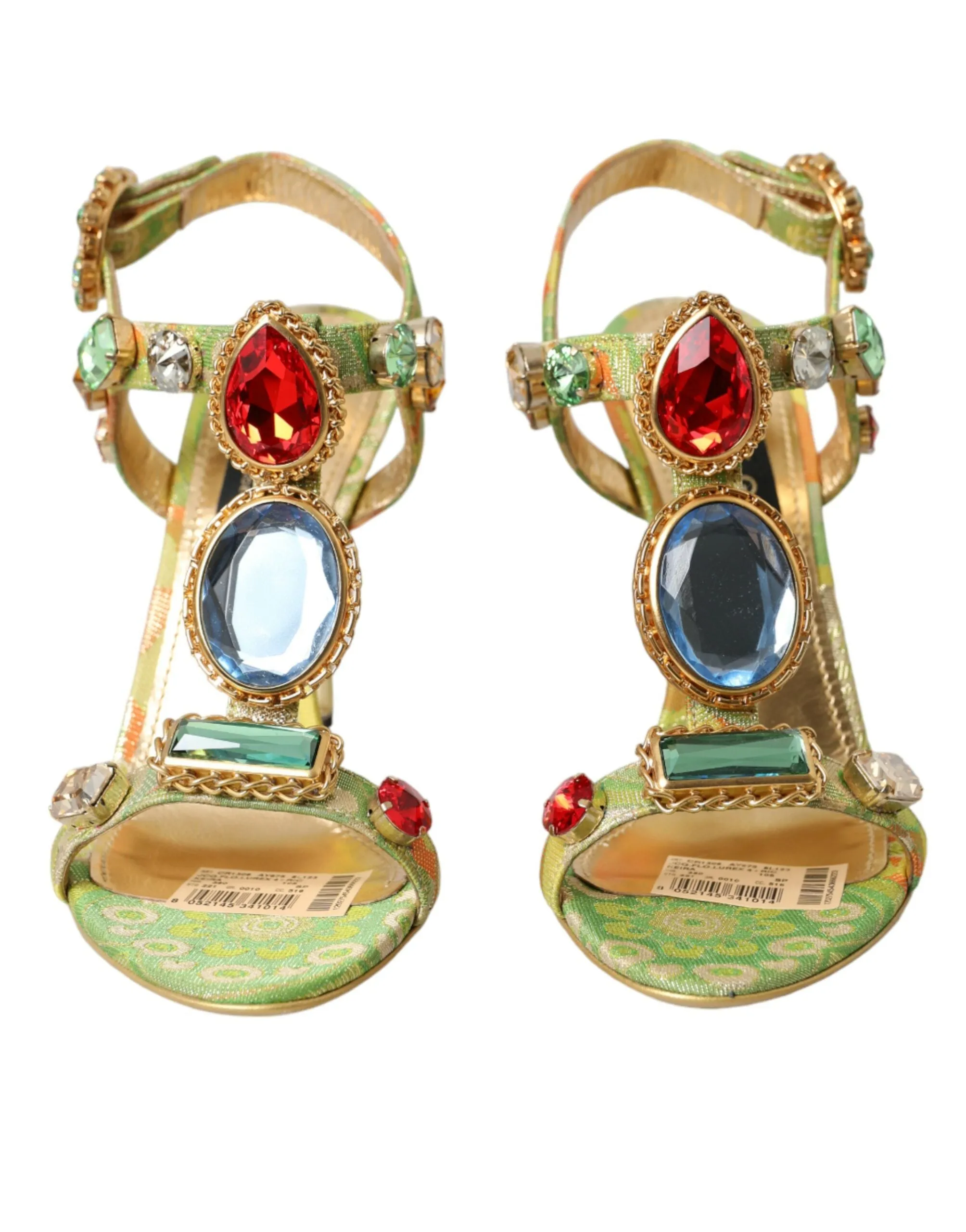 Multicolor Jacquard Crystals Sandals Shoes sold by Louxly product image thumbnail 2