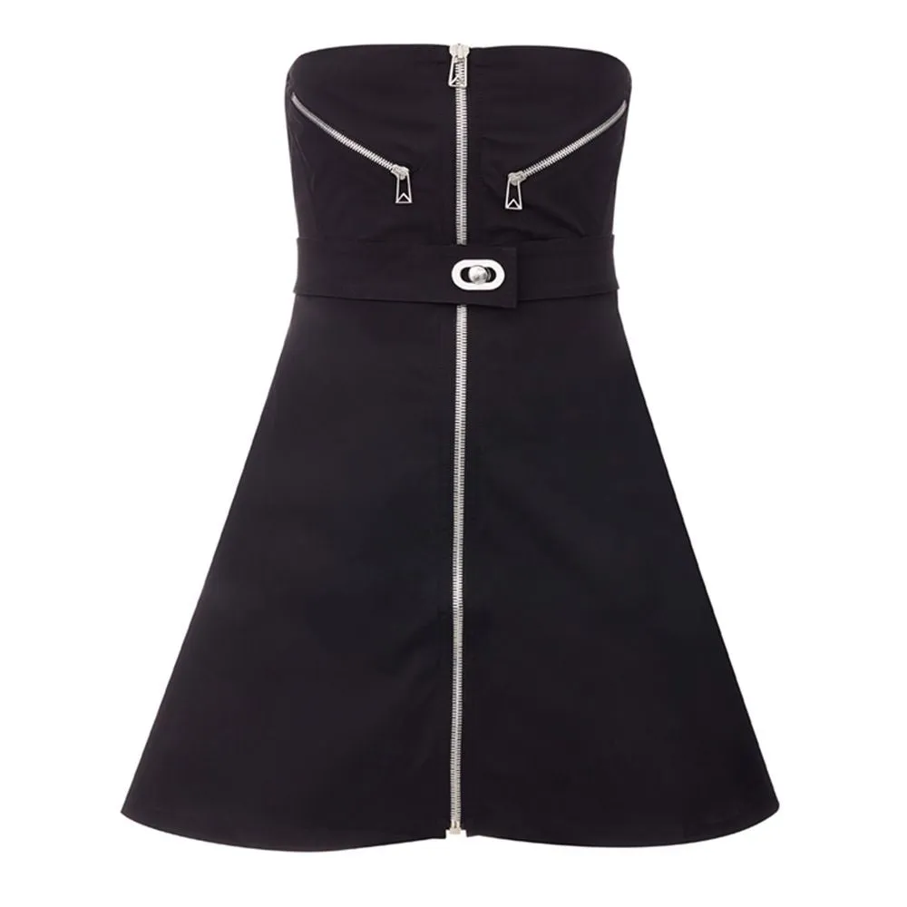 Elegant Black Polyamide Dress sold by Louxly